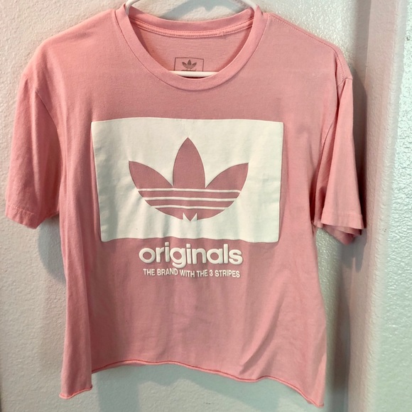 light pink adidas top